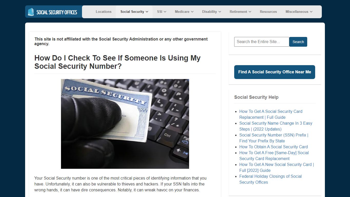 How Do I Check To See If Someone Is Using My Social Security Number?