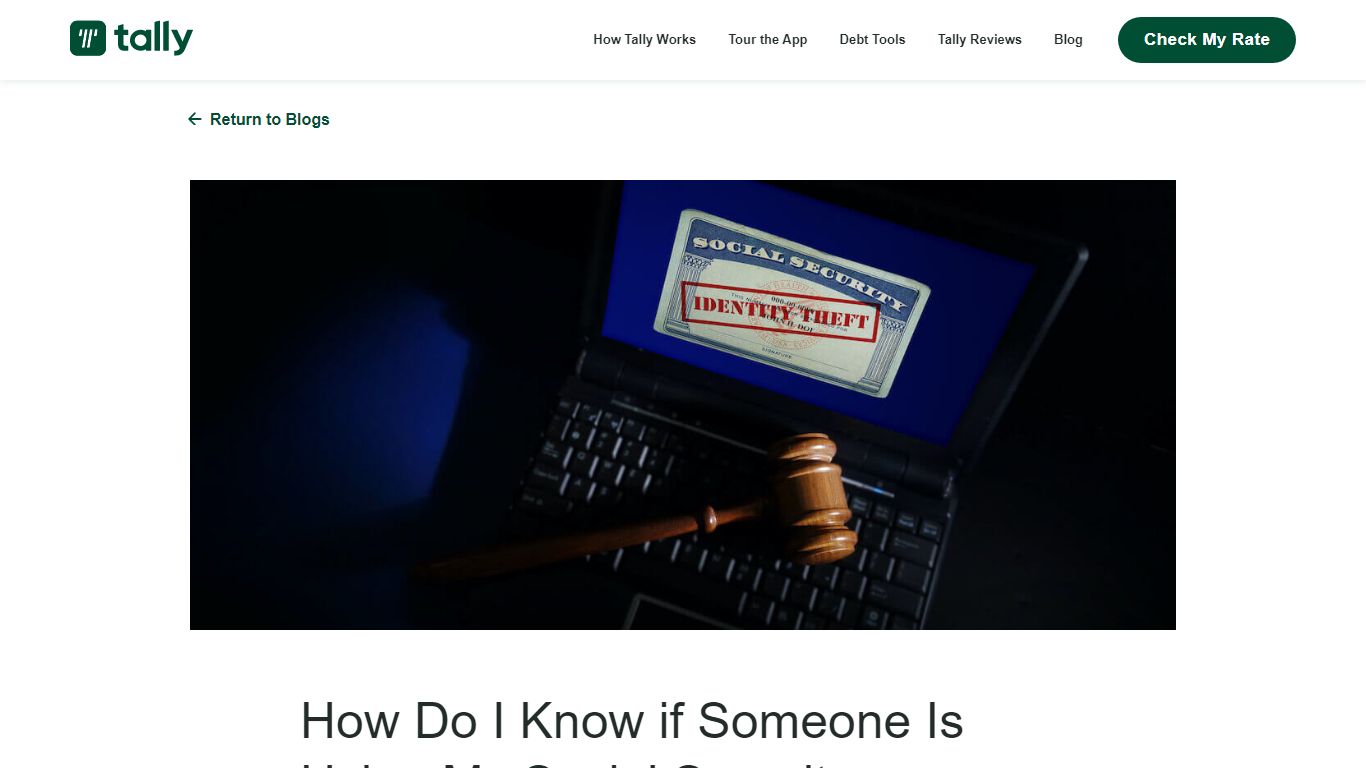 How Do I Know if Someone Is Using My Social Security Number?